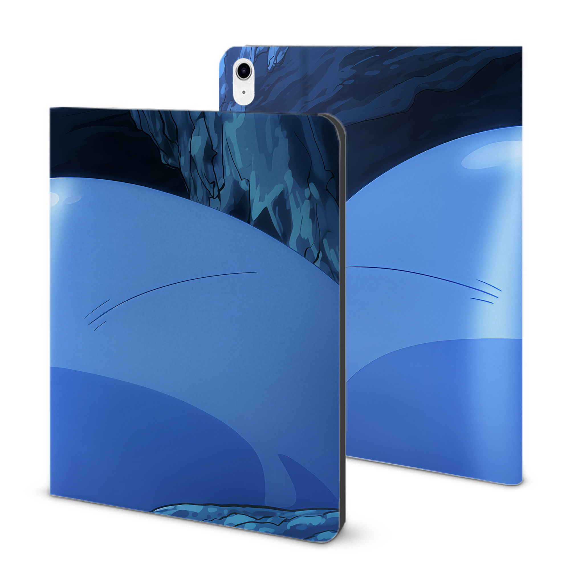 （画像用） 転スラ Regarding Reincarnated to Slime IPad ケース ブック型 PUレザー TPU 耐衝撃 軽量 薄型 ペン収納なし 全面保護 IPad 各モデル対応